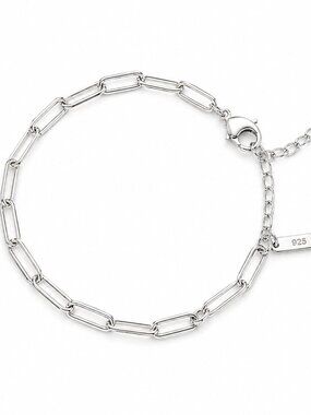 VINCERO 925 Silver Paperclip Womens Bracelet NWOT